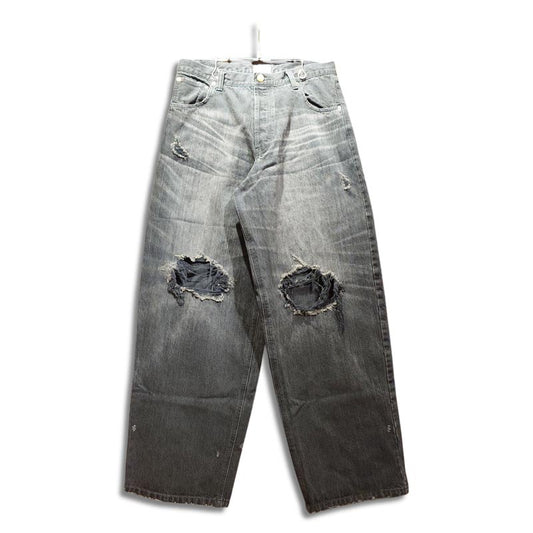 カミヤ G14PT036 Denim Wide Pants ブラック メンズ デニム ジーンズ パンツ