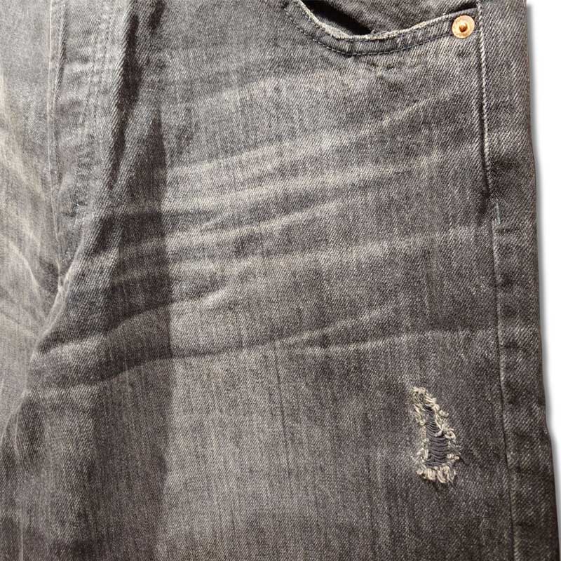 カミヤ G14PT036 Denim Wide Pants ブラック メンズ デニム ジーンズ パンツ