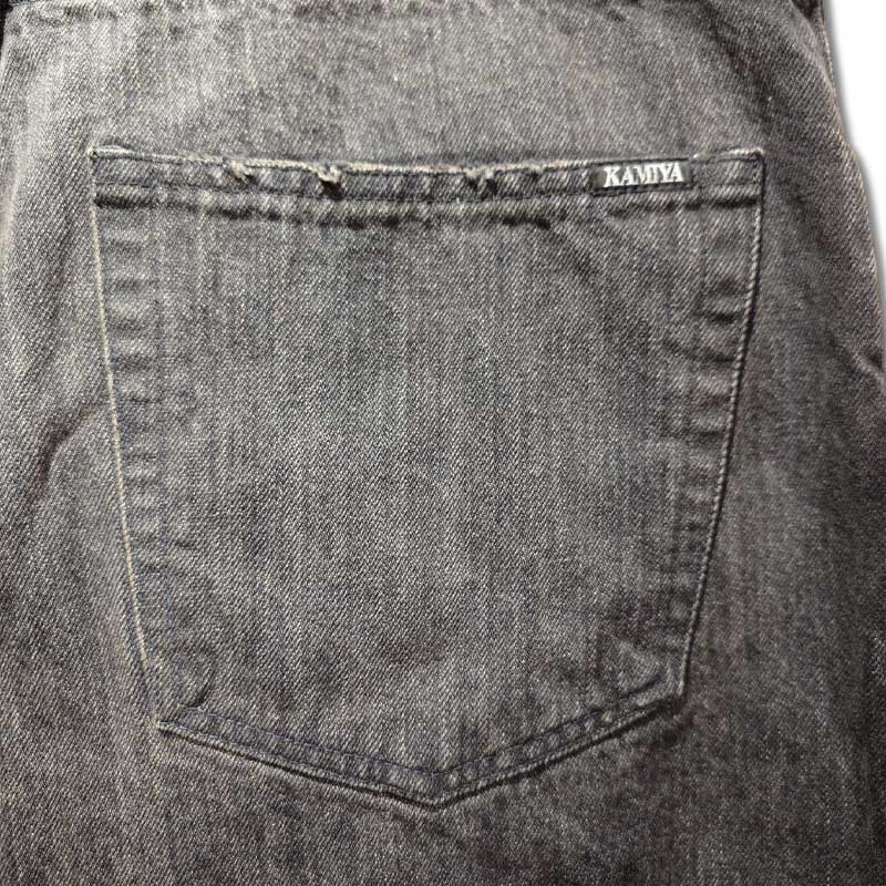 カミヤ G14PT036 Denim Wide Pants ブラック メンズ デニム ジーンズ パンツ