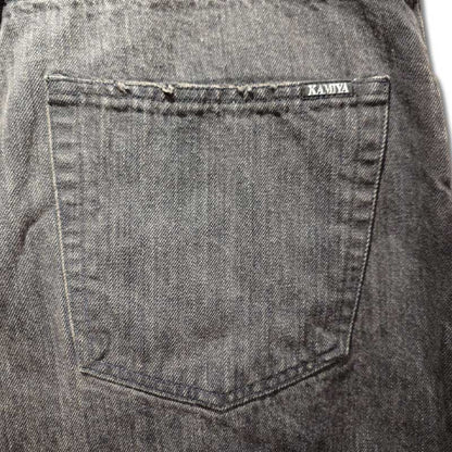 カミヤ G14PT036 Denim Wide Pants ブラック メンズ デニム ジーンズ パンツ