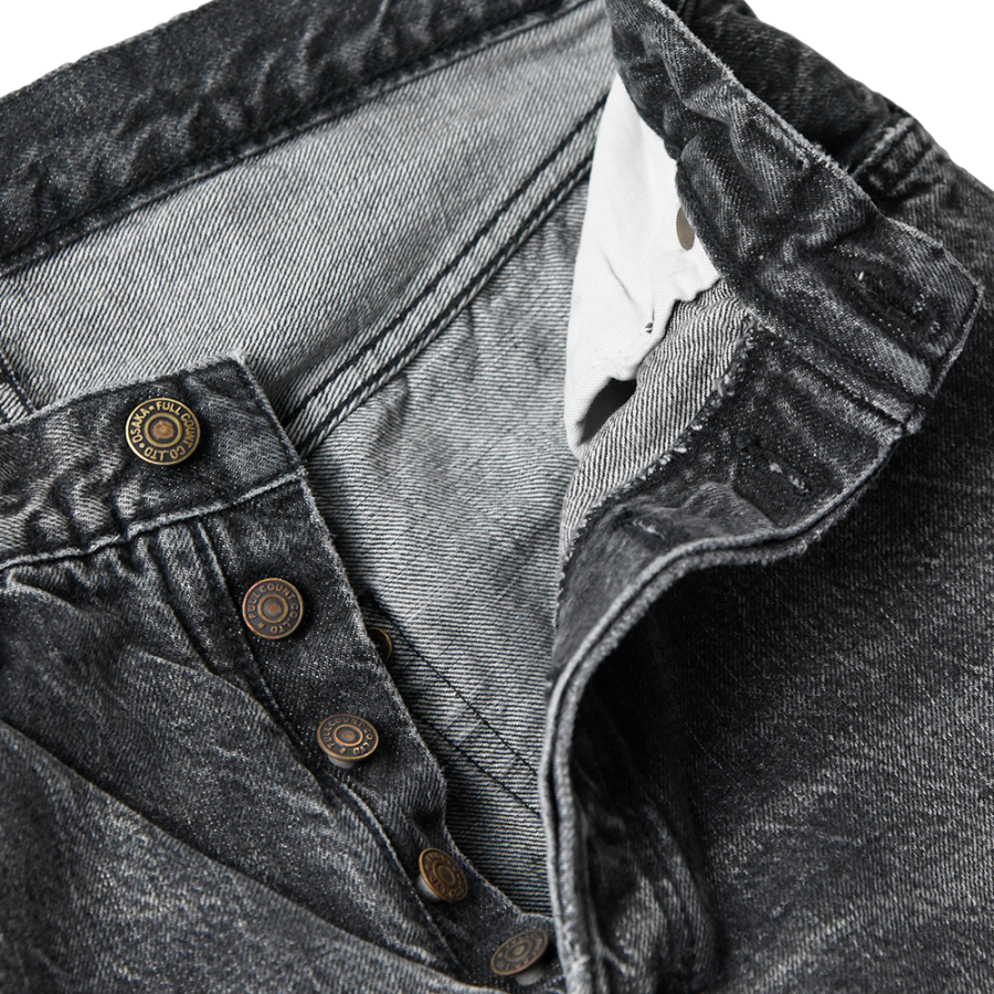 フルカウント 0105BKHW Wide Black Selvedge Denim Dartford ワイドブラック デニムパンツ ジーンズ ブラック メンズ