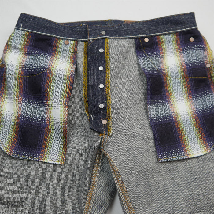 SAMURAI JEANS×UNIQUE JEAN STORE 別注 蝦夷ジーンズ S110VXJ-Ezo TYPE11-DOSANKO 道産子 17oz 左綾デニム