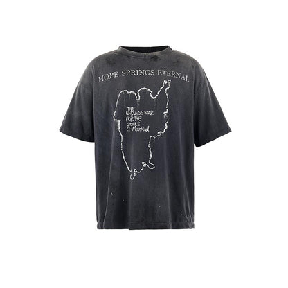 セントマイケル SM-HR8-0000-006 SS TEE / HOPE SPRING / BLACK メンズ 半袖 プリント Tシャツ バックプリント