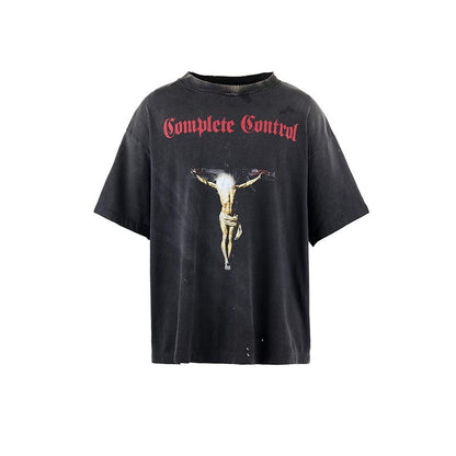 セントマイケル SM-HR8-0000-C25 KK_SS TEE / COMPLETE / BLACK メンズ 半袖 プリント Tシャツ バックプリント