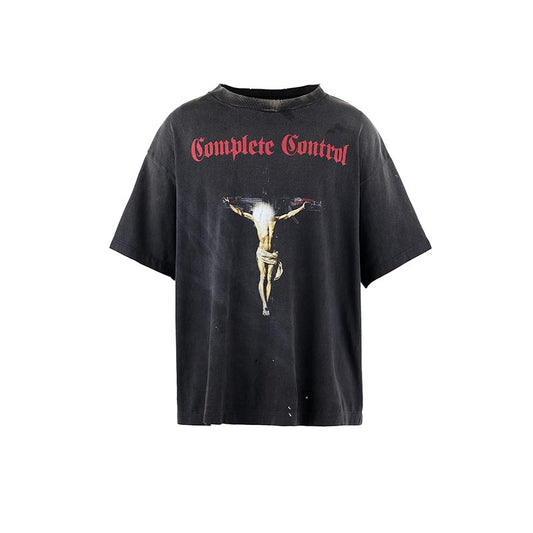 セントマイケル SM-HR8-0000-C25 KK_SS TEE / COMPLETE / BLACK メンズ 半袖 プリント Tシャツ バックプリント