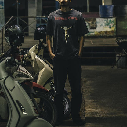 セントマイケル SM-HR8-0000-C25 KK_SS TEE / COMPLETE / BLACK メンズ 半袖 プリント Tシャツ バックプリント