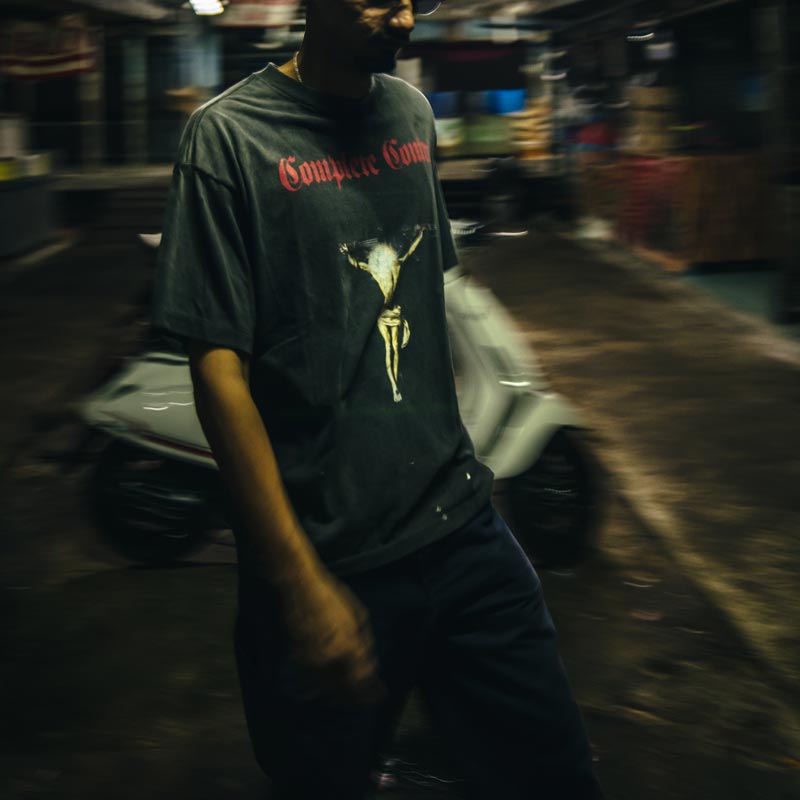 セントマイケル SM-HR8-0000-C25 KK_SS TEE / COMPLETE / BLACK メンズ 半袖 プリント Tシャツ バックプリント