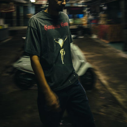 セントマイケル SM-HR8-0000-C25 KK_SS TEE / COMPLETE / BLACK メンズ 半袖 プリント Tシャツ バックプリント