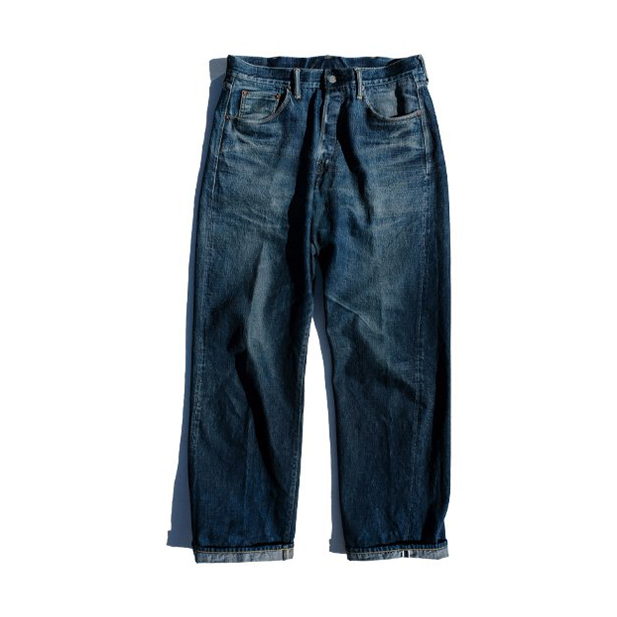 トロフィークロージング 1505 Standard Authentic Denim Indigo 13.5oz ストレート セルビッチデニム ワンウォッシュ インディゴ メンズ
