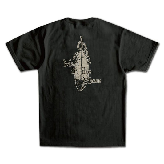 25SS デラックスウエア SDTS-2502 MAZE ブラック メンズ 半袖 Tシャツ バックプリント
