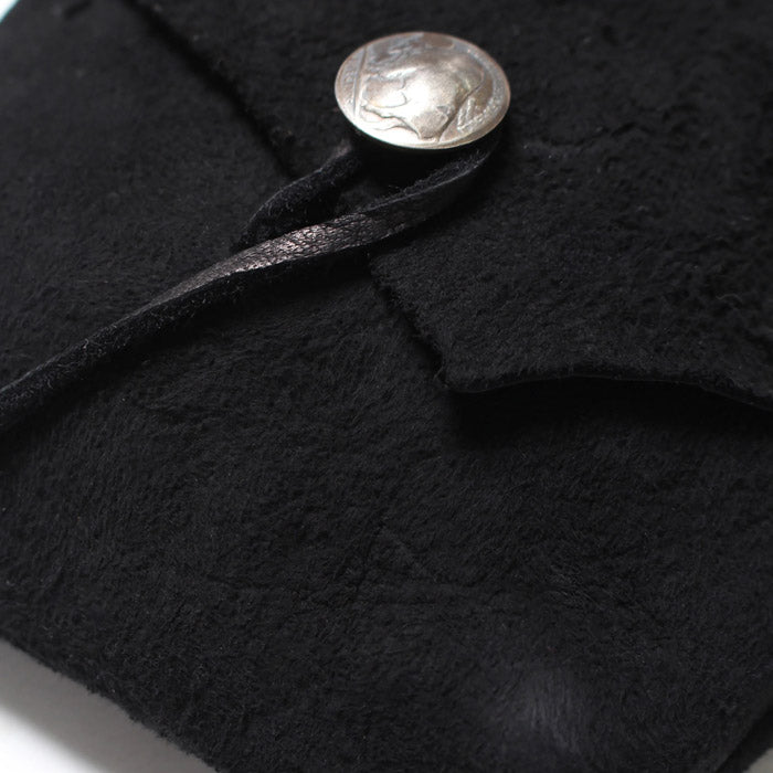 バウワウ BW241-DSBS DEER SKIN BAG SUEDE BLACK ディアスエードポーチ リアルコンチョ スエードバージョン ブラック メンズ