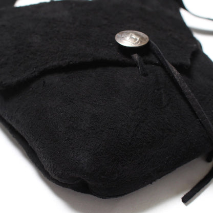 バウワウ BW241-DSBS DEER SKIN BAG SUEDE BLACK ディアスエードポーチ リアルコンチョ スエードバージョン ブラック メンズ
