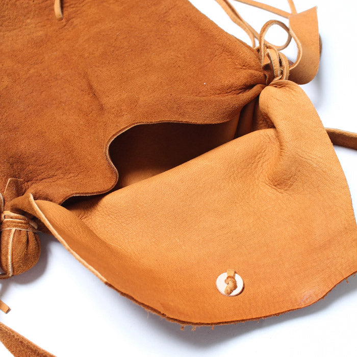 バウワウ BW241-DSBS DEER SKIN BAG SUEDE L.BROWN ディアスエードポーチ リアルコンチョ スエードバージョン ライトブラウン メンズ