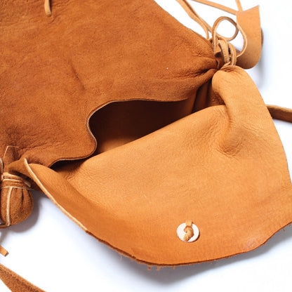 バウワウ BW241-DSBS DEER SKIN BAG SUEDE L.BROWN ディアスエードポーチ リアルコンチョ スエードバージョン ライトブラウン メンズ