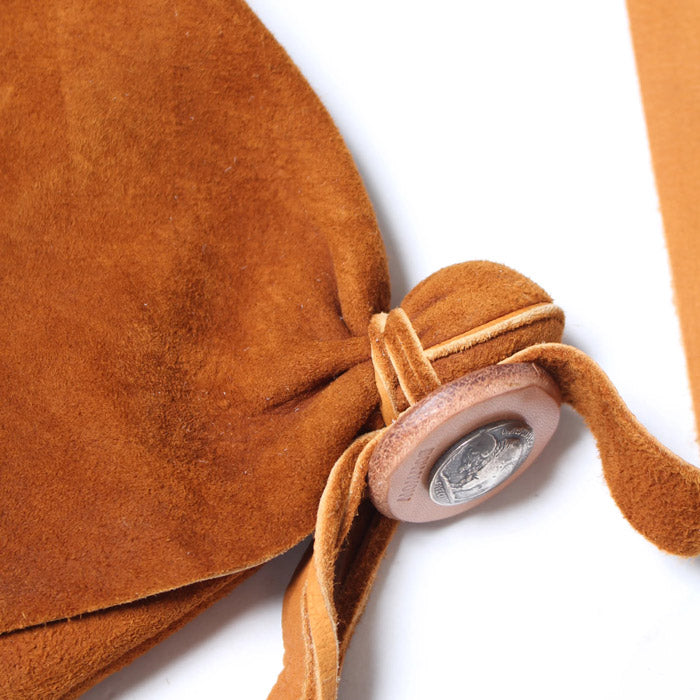 バウワウ BW241-DSBS DEER SKIN BAG SUEDE L.BROWN ディアスエードポーチ リアルコンチョ スエードバージョン ライトブラウン メンズ