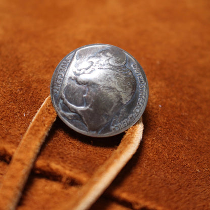 バウワウ BW241-DSBS DEER SKIN BAG SUEDE L.BROWN ディアスエードポーチ リアルコンチョ スエードバージョン ライトブラウン メンズ