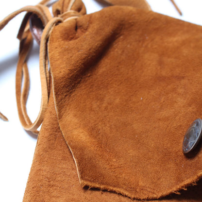 バウワウ BW241-DSBS DEER SKIN BAG SUEDE L.BROWN ディアスエードポーチ リアルコンチョ スエードバージョン ライトブラウン メンズ