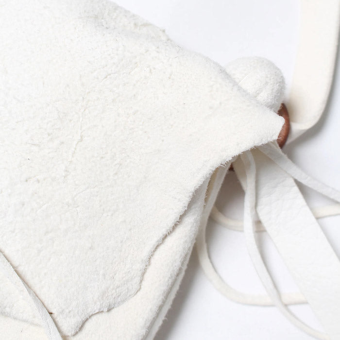 バウワウ BW241-DSBS DEER SKIN BAG SUEDE WHITE ディアスエードポーチ リアルコンチョ スエードバージョン ホワイト メンズ