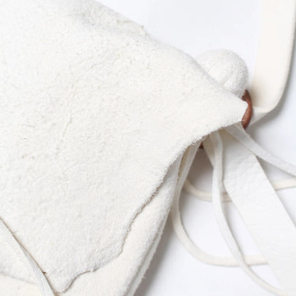 バウワウ BW241-DSBS DEER SKIN BAG SUEDE WHITE ディアスエードポーチ リアルコンチョ スエードバージョン ホワイト メンズ