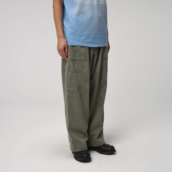 バウワウ BW241-UAFMP US AIR FORCE MECHANIC PANTS OD AGEING メカニックパンツ ヴィンテージ加工 ミリタリー トラウザー オールド メンズ