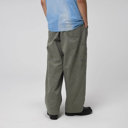 バウワウ BW241-UAFMP US AIR FORCE MECHANIC PANTS OD AGEING メカニックパンツ ヴィンテージ加工 ミリタリー トラウザー オールド メンズ