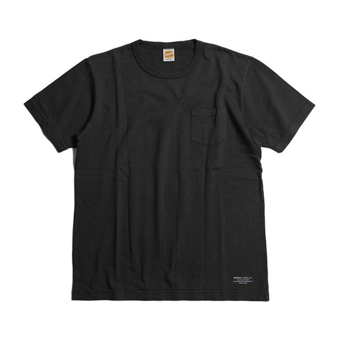 トロフィークロージング TR23SS-203 Box Logo OD Pocket Tee バックプリント Tシャツ GUN BLACK