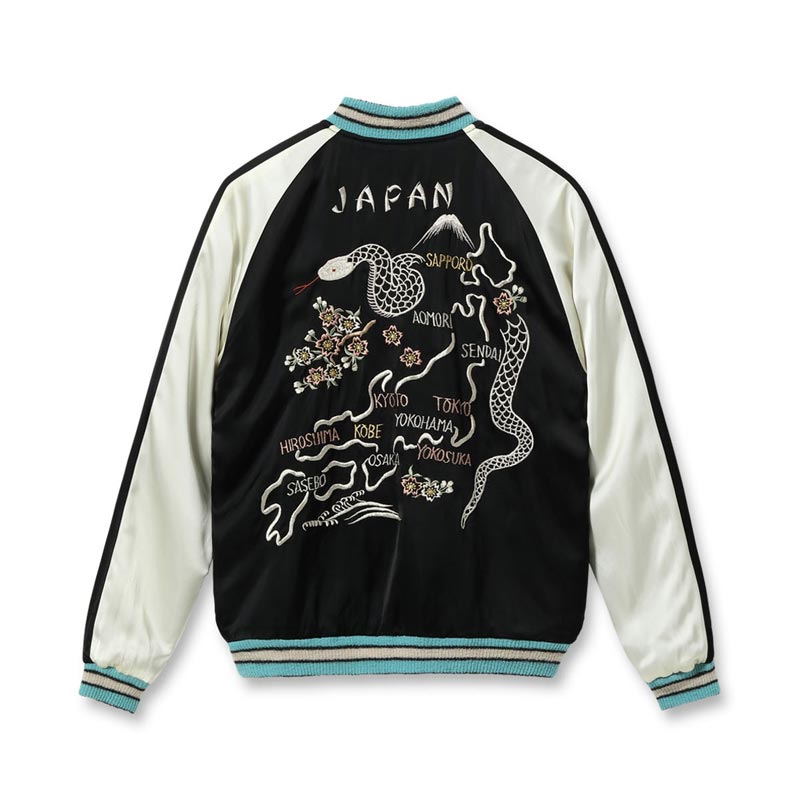 テーラー東洋 Lot No. TT15712-119 Acetate Souvenir Jacket TOYO ENTERPRISE 60th Anniversary Special Edition “WHITE SNAKE” × “JAPAN MAP & SNAKE”