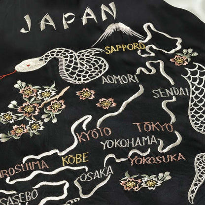 テーラー東洋 Lot No. TT15712-119 Acetate Souvenir Jacket TOYO ENTERPRISE 60th Anniversary Special Edition “WHITE SNAKE” × “JAPAN MAP & SNAKE”