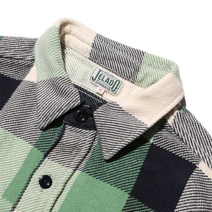 ジェラード JP01123 JELADO Farmers Shirt ファーマーズシャツ ミント メンズ ネルシャツ 長袖