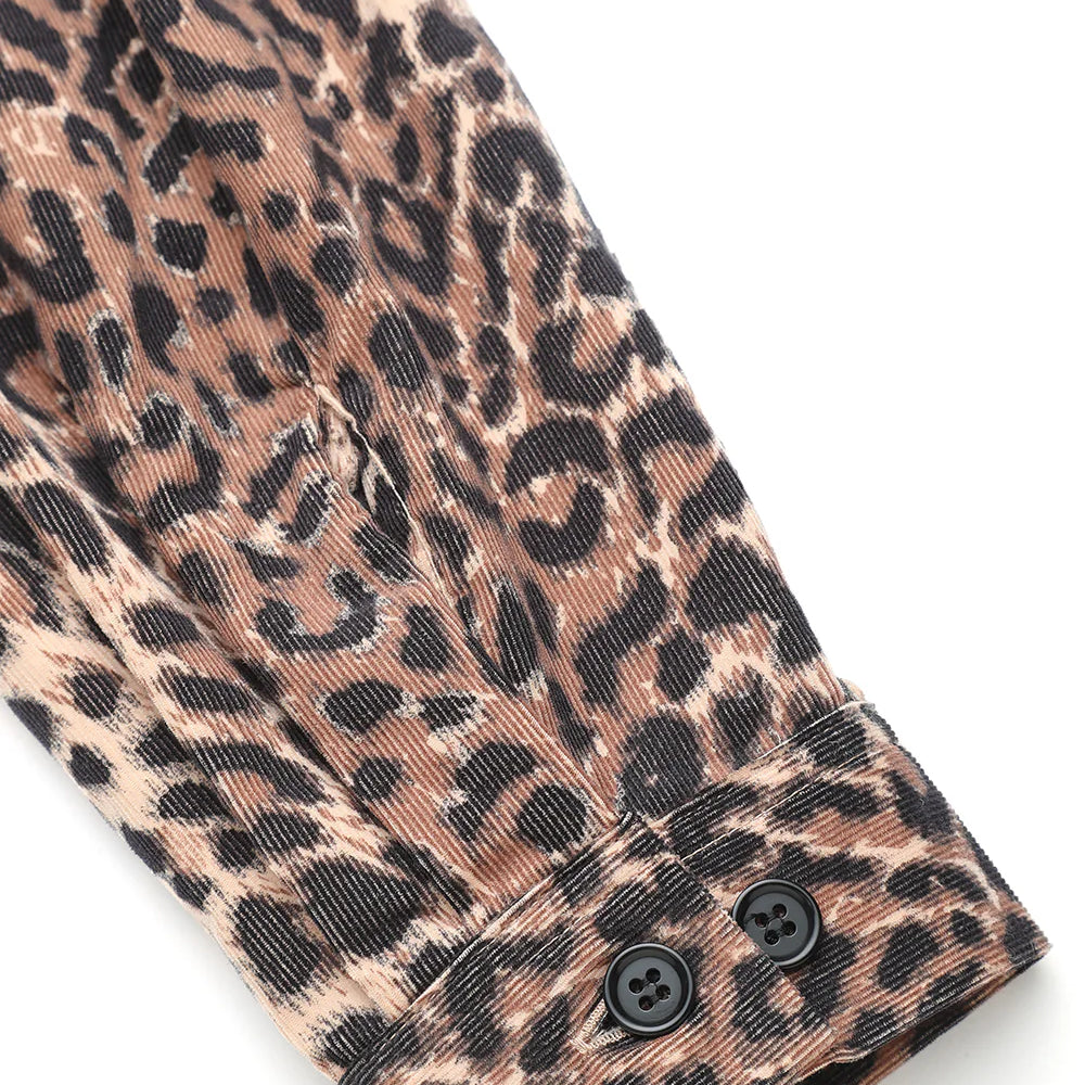 Lot.875 Leopard Cords Shirt L/S