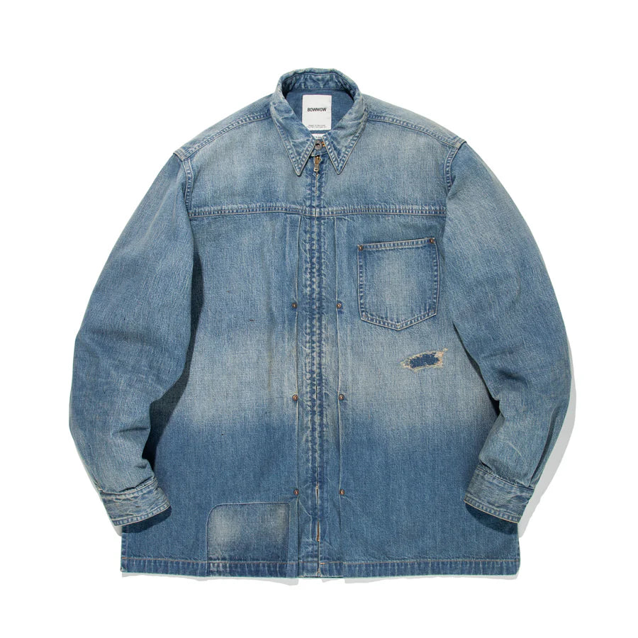 DENIM ZIP WORK SHIRT JACKET