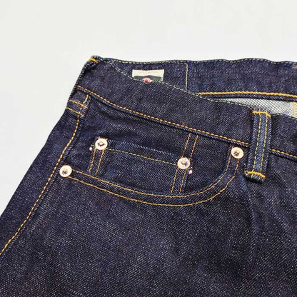 桃太郎ジーンズ × UNIQUE JEAN STORE コラボデニム Corpokkur コロポックル 熊 0201UJS-K 2023年 限定 特別プリント チェーンステッチ 裾上げ無料