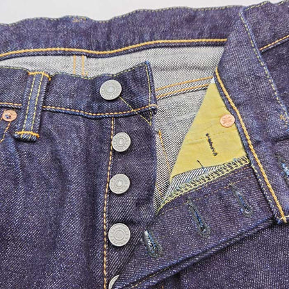 桃太郎ジーンズ × UNIQUE JEAN STORE コラボデニム Corpokkur コロポックル 熊 0201UJS-K 2023年 限定 特別プリント チェーンステッチ 裾上げ無料