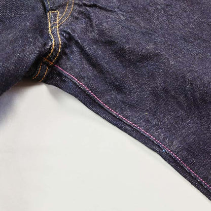 桃太郎ジーンズ × UNIQUE JEAN STORE コラボデニム Corpokkur コロポックル 熊 0201UJS-K 2023年 限定 特別プリント チェーンステッチ 裾上げ無料