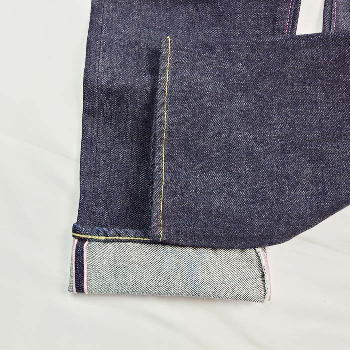 桃太郎ジーンズ × UNIQUE JEAN STORE コラボデニム Corpokkur コロポックル 熊 0201UJS-K 2023年 限定 特別プリント チェーンステッチ 裾上げ無料