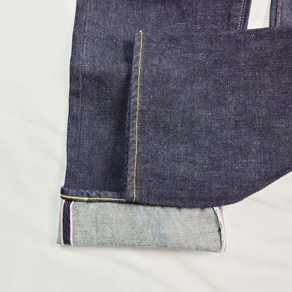 桃太郎ジーンズ × UNIQUE JEAN STORE コラボデニム Corpokkur コロポックル 熊 0201UJS-K 2023年 限定 特別プリント チェーンステッチ 裾上げ無料