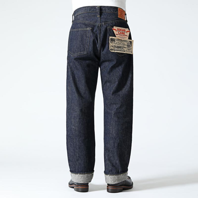 シュガーケーン Lot No. SC49001 / SUGAR CANE Super “Denim” Collectibles #01 14oz. BLUE DENIM WAIST OVERALLS “S1945” MODEL 大戦モデル ストレート ジーンズ デニム ノンウォッシュ メンズ