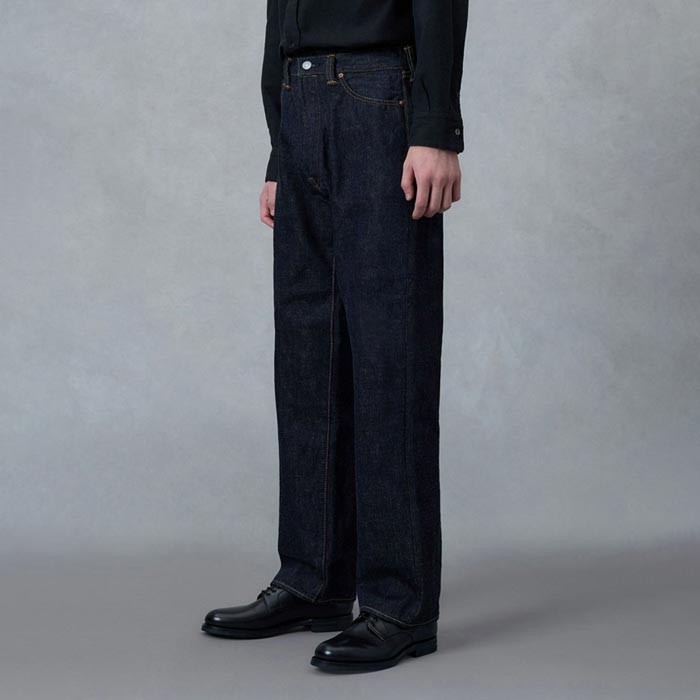 桃太郎ジーンズ 0905SP 出陣クラシックストレート ボタンフライ ビッグサイズ メンズ デニム ジーンズ テーパード ゆったりストレート 経年変化 15.7oz ジンバブエコットン