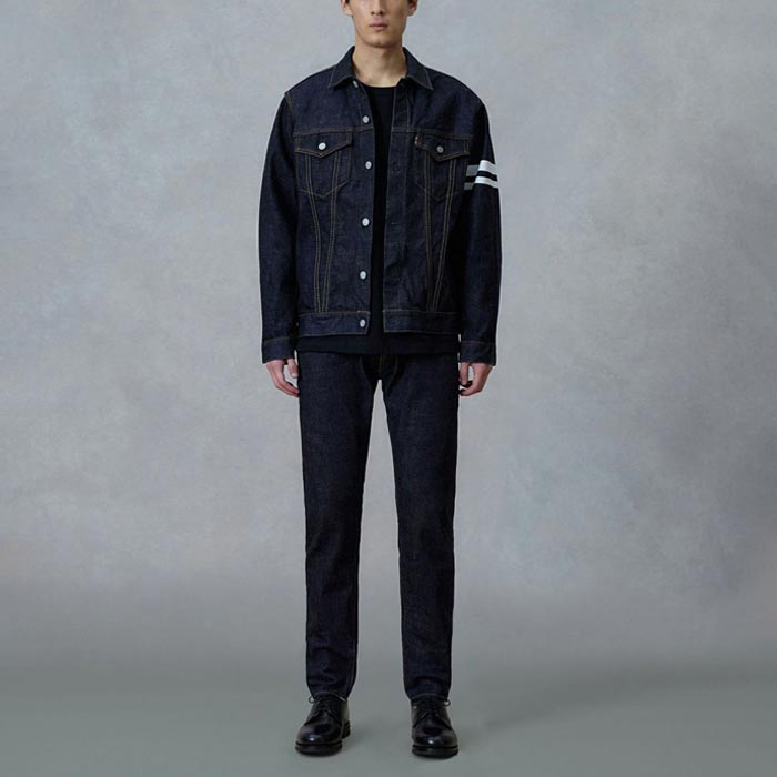 桃太郎ジーンズ 0105SPK 出陣ナローテーパード ボタンフライ 40~42インチ メンズ デニム ジーンズ テーパード 細めのストレート ジンバブエコットン