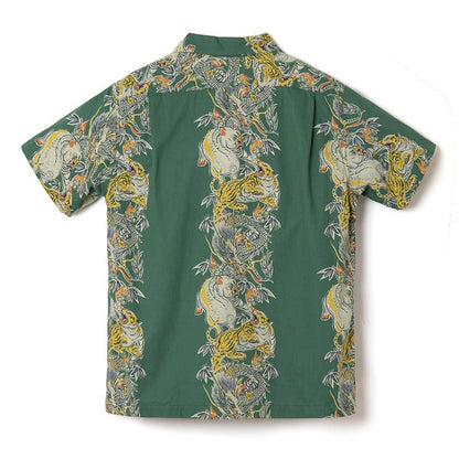 ステュディオ・ダ・ルチザン 5721 トルネード豚アロハシャツ グリーン メンズ 半袖 シャツ