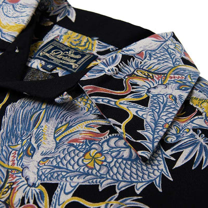 ステュディオ・ダ・ルチザン 5721 トルネード豚アロハシャツ ブラック メンズ 半袖 シャツ