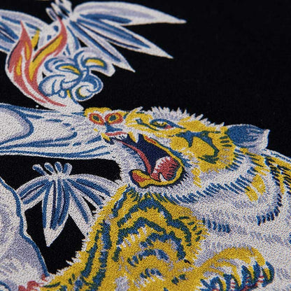 ステュディオ・ダ・ルチザン 5721 トルネード豚アロハシャツ ブラック メンズ 半袖 シャツ