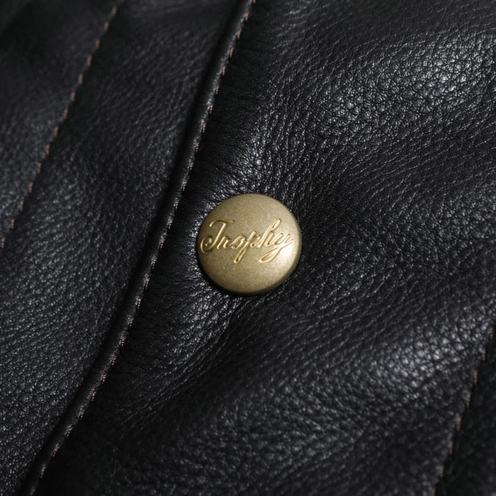 トロフィークロージング TR-YL07 Rancher Steerhide Vest Steer Oil  オイルステアレザー ベスト ブラック メンズ