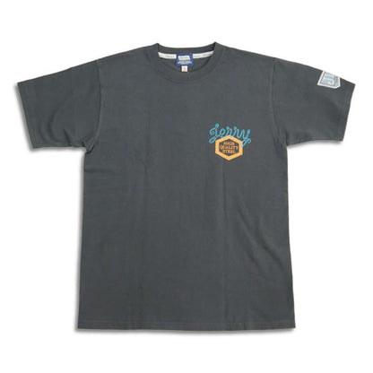 フェローズ 24S-PT3 JACK'S INDUSTRIAL STEEL Co. メンズ プリント Tシャツ S.ブラック バックプリント ワッペン カスタム カットソー
