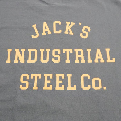 フェローズ 24S-PT3 JACK'S INDUSTRIAL STEEL Co. メンズ プリント Tシャツ S.ブラック バックプリント ワッペン カスタム カットソー