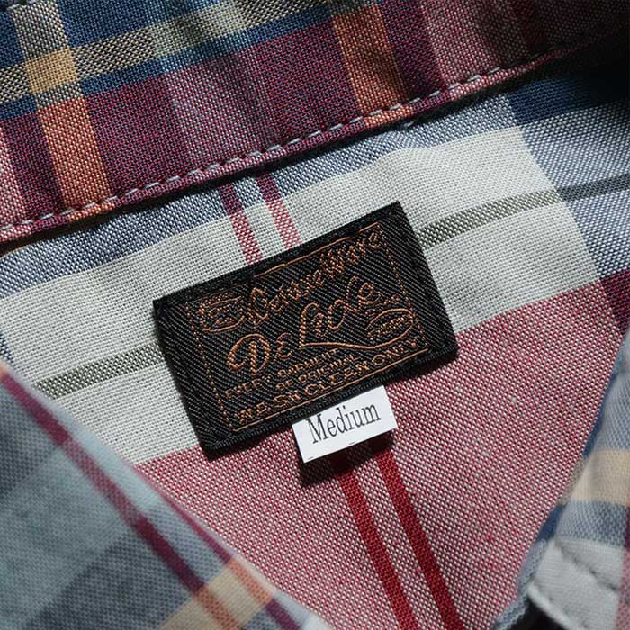 24SS デラックスウエア LV-30 MULTI CHECK PATTERN スルーチェックシャツ MULTI.CHECK 長袖 シャツ チェック