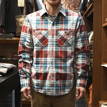24SS デラックスウエア LV-30 MULTI CHECK PATTERN スルーチェックシャツ MULTI.CHECK 長袖 シャツ チェック