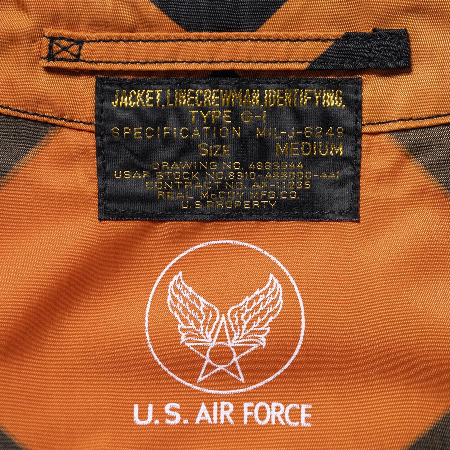 JACKET, LINECREWMAN, IDENTIFYING, TYPE G-1
