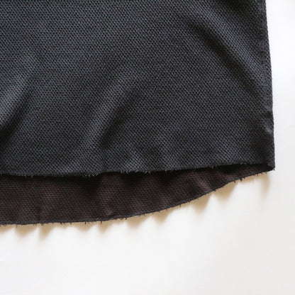 ループアンドウェフト LRH1036 DOUBLE FACE HEX HONEYCOMB HENLEY NECK THERMAL A.BLACK ヘンリーネックサーマル アンティークブラック メンズ