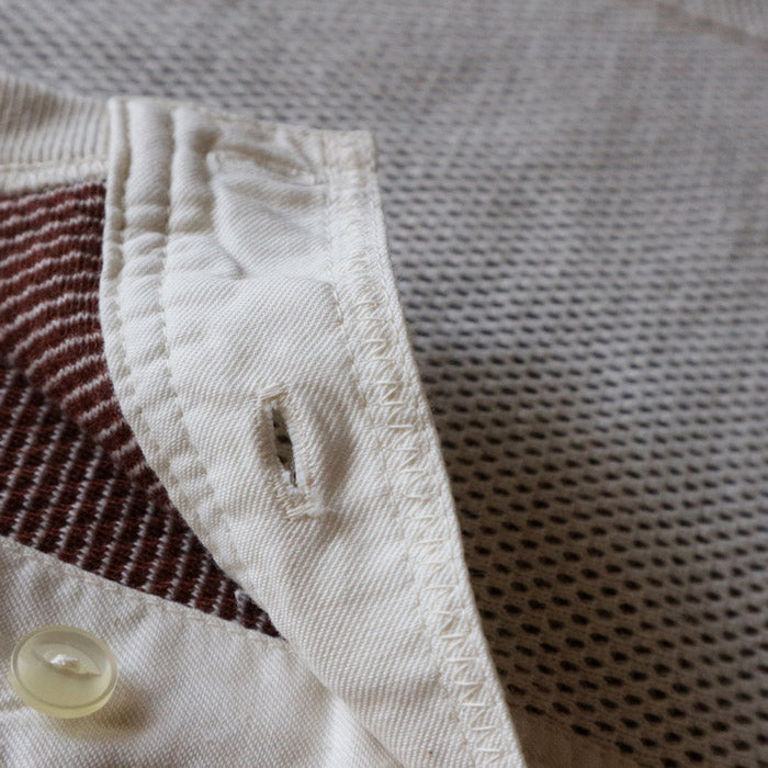 ループアンドウェフト LRH1036 DOUBLE FACE HEX HONEYCOMB HENLEY NECK THERMAL V.IVORY ヘンリーネックサーマル ヴィンテージアイボリー メンズ